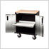 2 Door Base Cabinet - Black & Steel