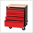 5 Drawer Base Cabinet - Black & Red