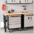 5 Drawer Base Cabinet - Black & Mojave