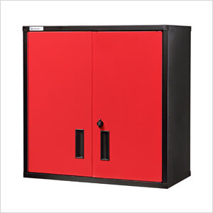 2 Door Wall Cabinet - Black & Red