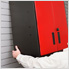2 Door Wall Cabinet - Black & Red