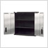 2 Door Wall Cabinet - Black & Steel
