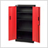 Wall Mounted Tall Locker - Black & Red