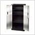 Wall Mounted Tall Locker - Black & Steel