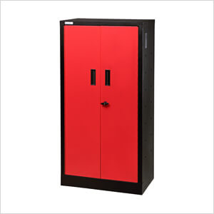 Wall Mounted Sport Locker - Black & Red