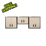 Geneva Mojave & Black Wall Cabinet Set