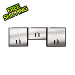 Geneva Steel & Black Wall Cabinet Set