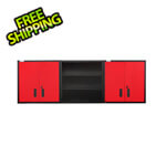 Red Cabinet and Full Shelf Set