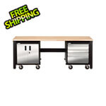 Geneva Workbench and Steel Base Cabinet Set