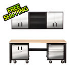 Geneva 8-Piece Steel & Black Garage Set