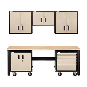 Tan Garage Kit | Mojave Garage Set | Tan Garage Cabinet Set