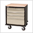 8-Piece Mojave and Black Workbench and Cabinet Set