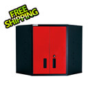 Geneva Red 2 Door Corner Wall Cabinet