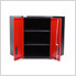 Red 2 Door Corner Wall Cabinet