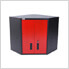 Red 2 Door Corner Wall Cabinet