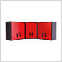 Red 2 Door Corner Wall Cabinet