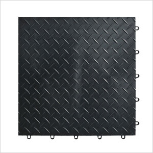 Black Polypropylene Floor Tiles (24-Pack)