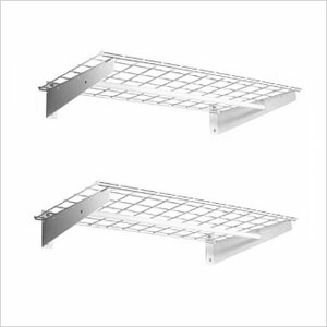 Wall Shelf with Clothing Rod (2-Pack)