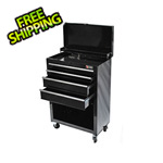 Excel Hardware Black Roller Metal Tool Chest