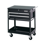 Waterloo 3-Drawer Black Utility Cart