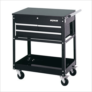 3-Drawer Black Utility Cart