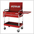 1-Drawer Red Metal Utility Cart