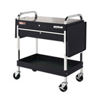 Waterloo 1-Drawer Black Metal Utility Cart