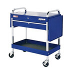 Waterloo 1-Drawer Blue Metal Utility Cart