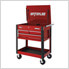 3-Drawer Red Metal Utility Cart