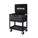 Waterloo 3-Drawer Black Metal Utility Cart