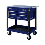 Waterloo 3-Drawer Blue Metal Utility Cart