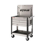 Waterloo 3-Drawer Stainless Steel Metal Utility Cart
