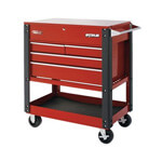 Waterloo 4-Drawer Red Metal Utility Cart
