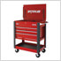 4-Drawer Red Metal Utility Cart