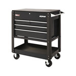 Waterloo 4-Drawer Black Metal Utility Cart