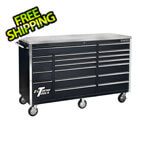 Extreme Tools 18-Drawer 72" Black Roller Cabinet