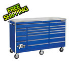 Extreme Tools 18-Drawer 72" Blue Roller Cabinet