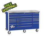 Extreme Tools 17-Drawer 72" Blue Roller Cabinet