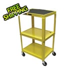 Luxor Height Adjustable Yellow A/V Cart