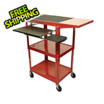 Luxor Height Adjustable Workstation in Red