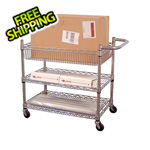 Luxor Large 3-Shelf Chrome Wire Cart