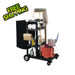 Luxor 4-Shelf Janitorial Cart