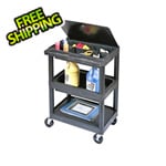 Luxor 3-Shelf Utility Cart with Lid