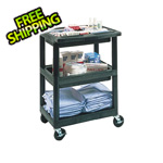 Luxor 3-Shelf Service Cart with Divider