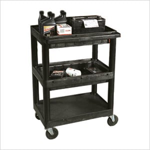 3 Shelf Utility Cart With 2 Tub Shelves