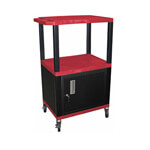 H. Wilson 42" Red Tuffy Cart with Cabinet