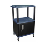 H. Wilson 42" Topaz Blue Tuffy Cart with Cabinet