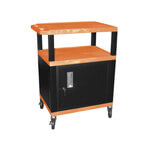 H. Wilson 34" Orange Tuffy Cart with Cabinet