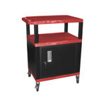 H. Wilson 34" Red Tuffy Cart with Cabinet