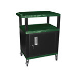 H. Wilson 34" Hunter Green Tuffy Cart with Cabinet